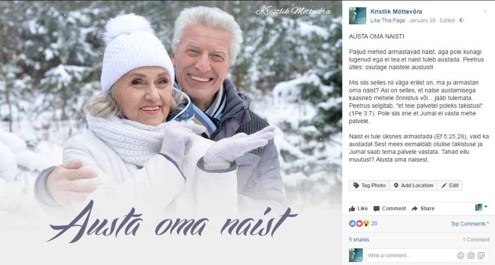 Austa oma naist!