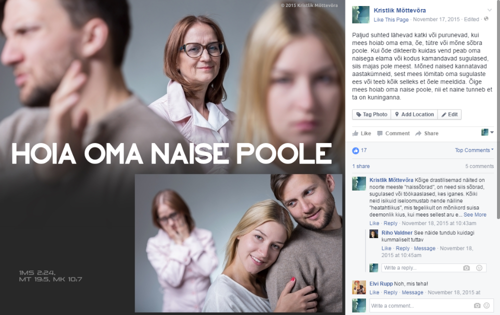 hoia oma naise poole